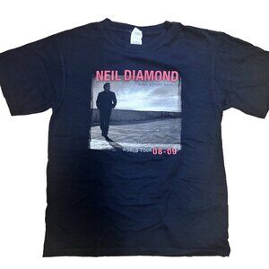 2008-2009 NEIL DIAMOND "HOME BEFORE DARK" WORLD CONCERT TOUR T-SHIRT / SZ. M